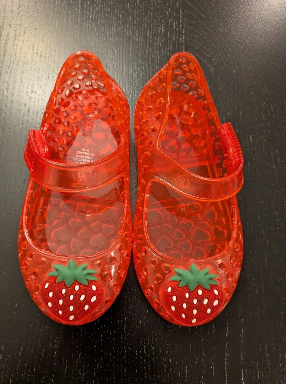 Old Navy Red Strawberry Jelly Mary Jane Sandals for Kids